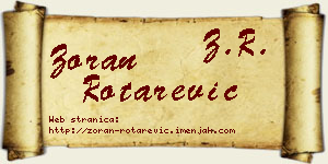Zoran Rotarević vizit kartica
